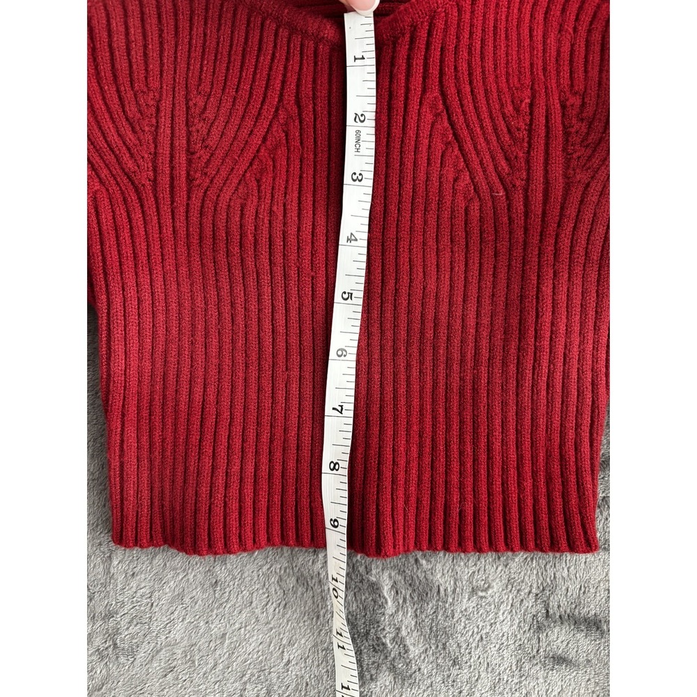 Lulus Red Two-Piece Ribbed‎ Knit Top Size Medium - Picture 7 of 12